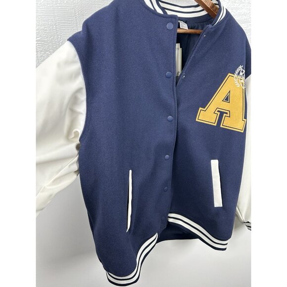 H&M Varsity Jacket Navy Small NWT Divided! - Picture 7 of 16